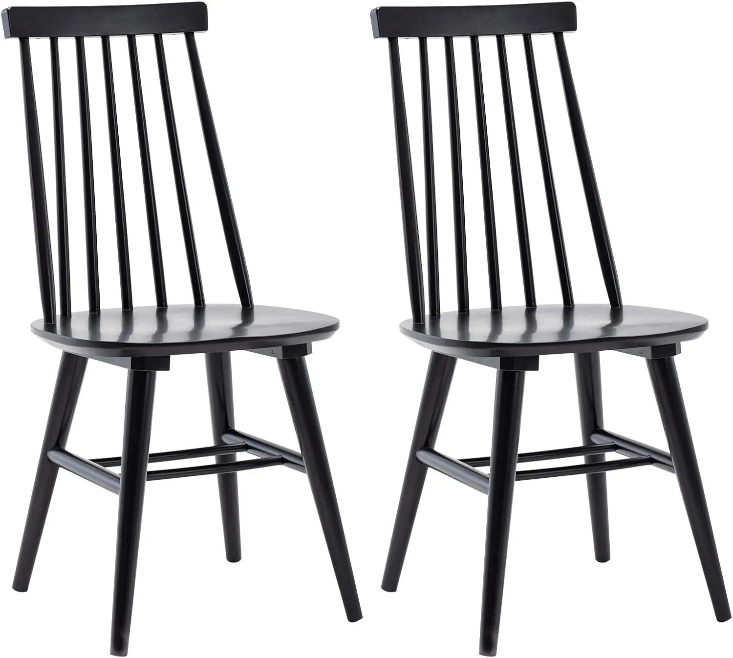 Duhome Dining Windsor Chairs Set of 2 Black