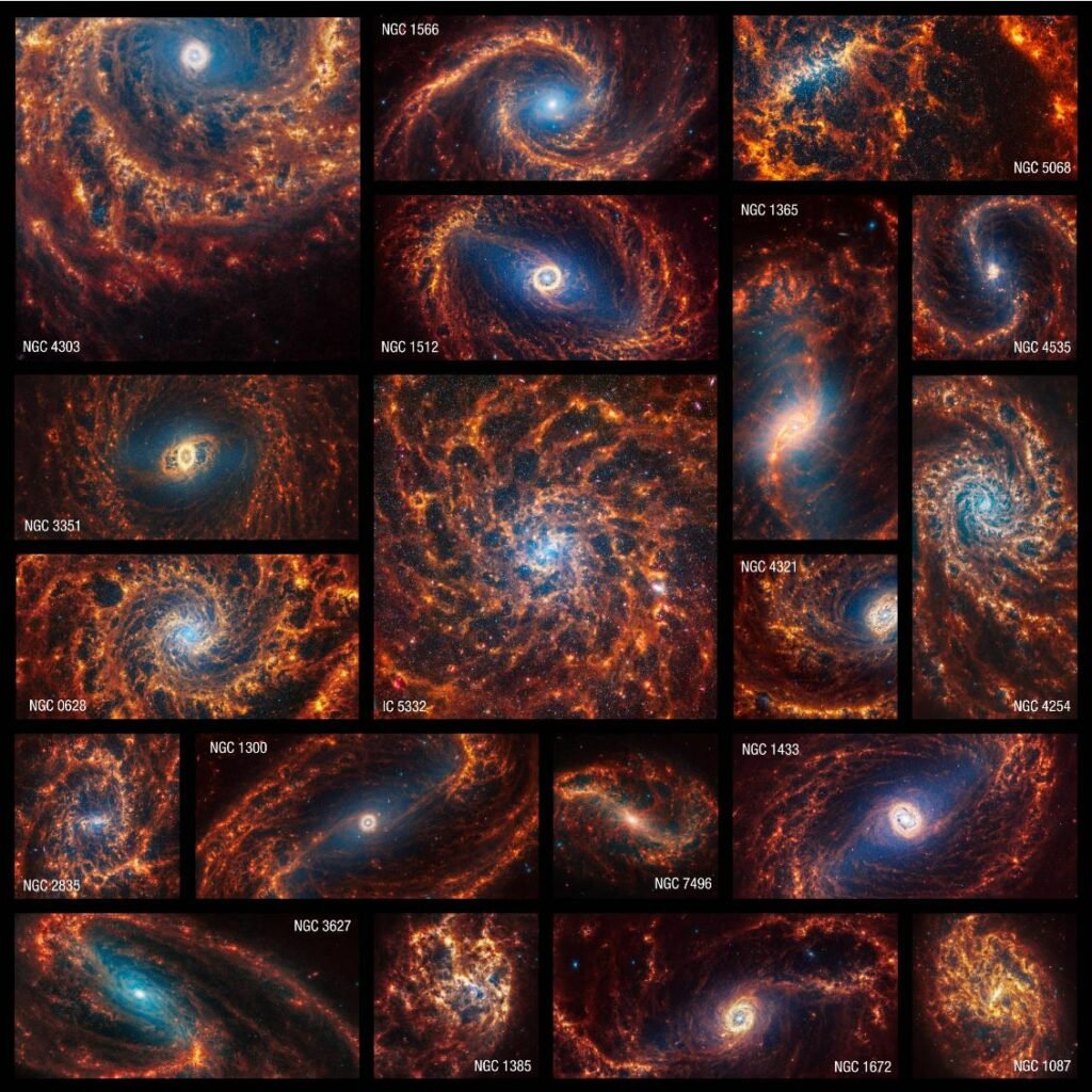 James Webb Space Telescope Captures Amazing New Images of 19 Distant Spiral Galaxies