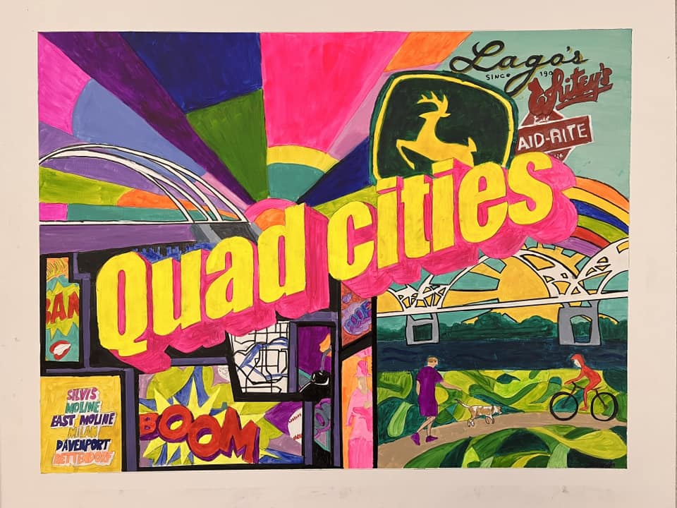 QC emerging artists create mini murals at mall