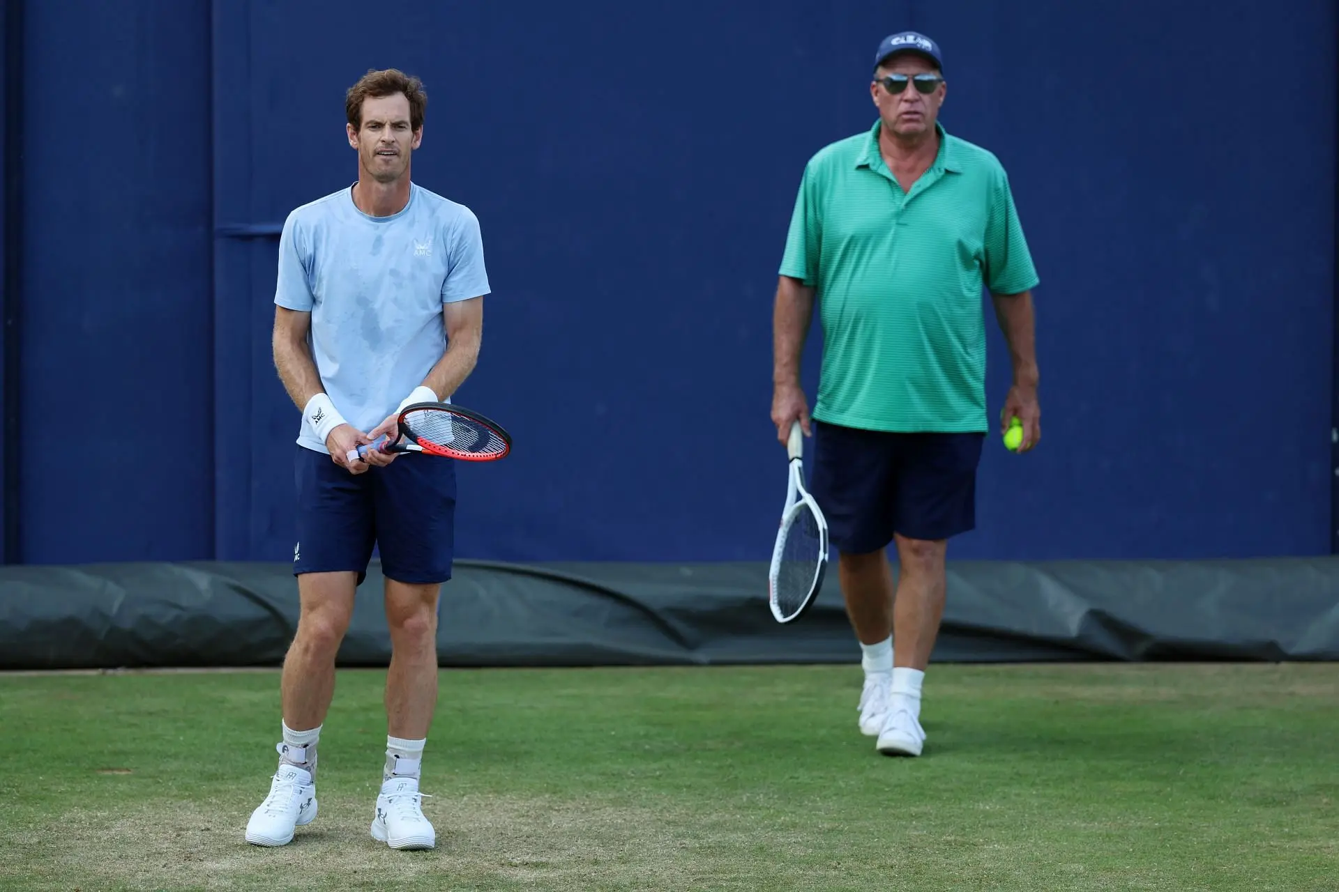 Andy Murray (L) and Ivan Lendl