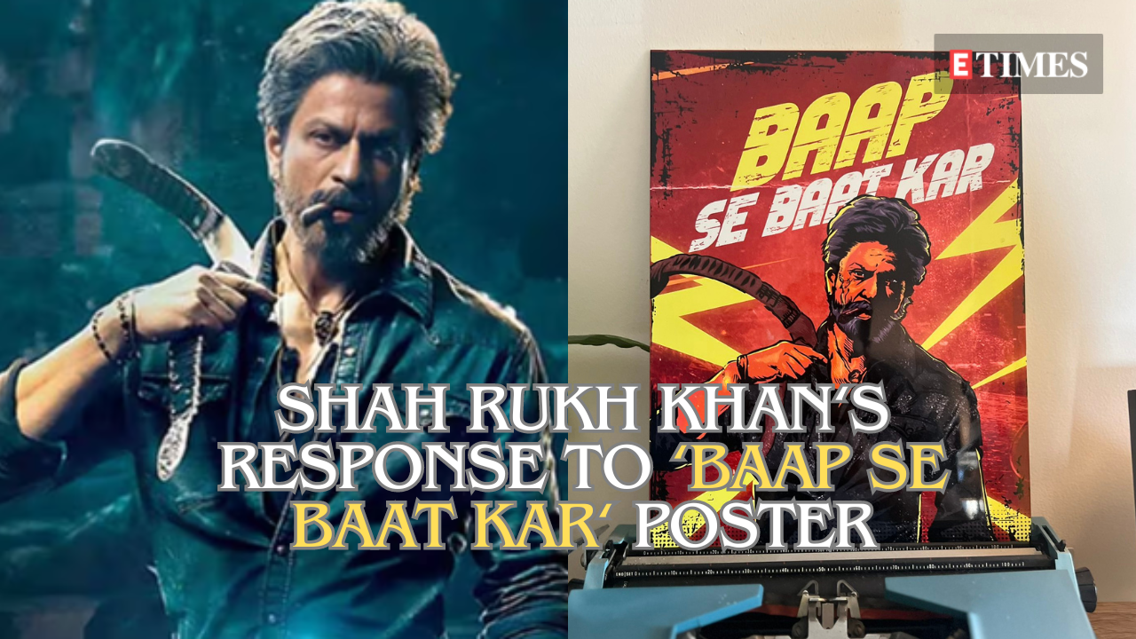 Shah Rukh Khan reacts as Sumit Aroraa includes ‘Jawan’s viral dialogue ‘Baap se baat kar’ poster to his home decor; says ‘Maine bhi socha tha…’ – Times of India Videos