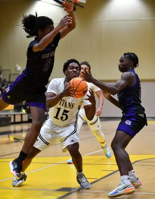 Treasure Coast hosts Okeechobee in a high school boys basketball game, Tuesday, Jan. 30, 2024, in Port St. Lucie.