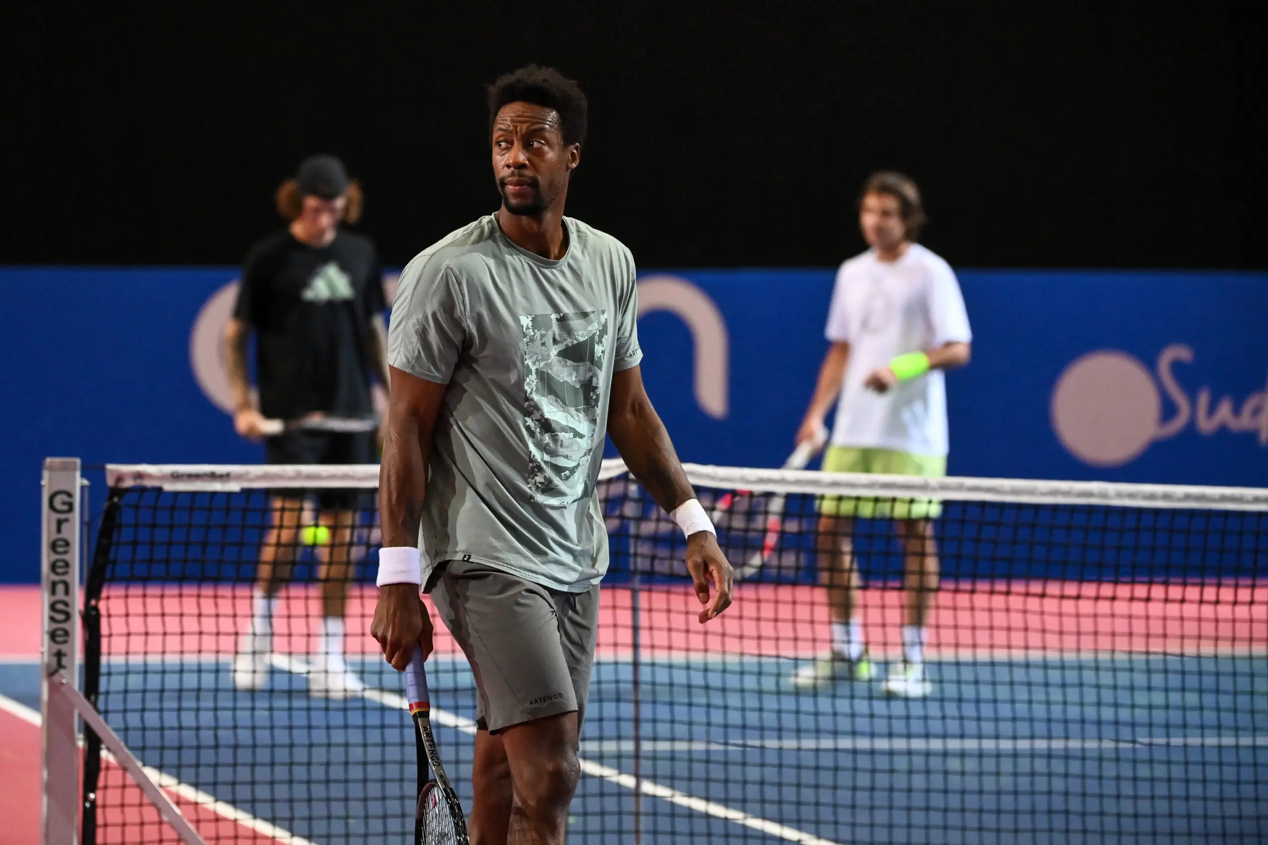 Play was halted during a Gael Monfils match due to a medical emergency