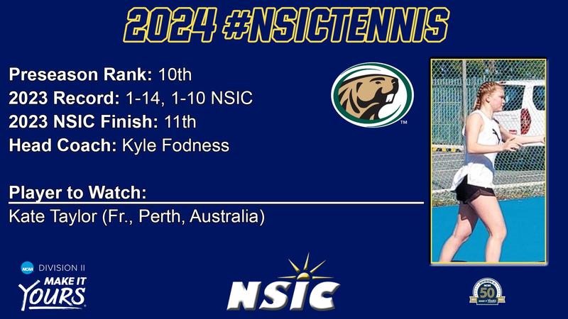 Beavers picked 10th in 2024 NSIC Tennis Preseason Coaches’ Poll