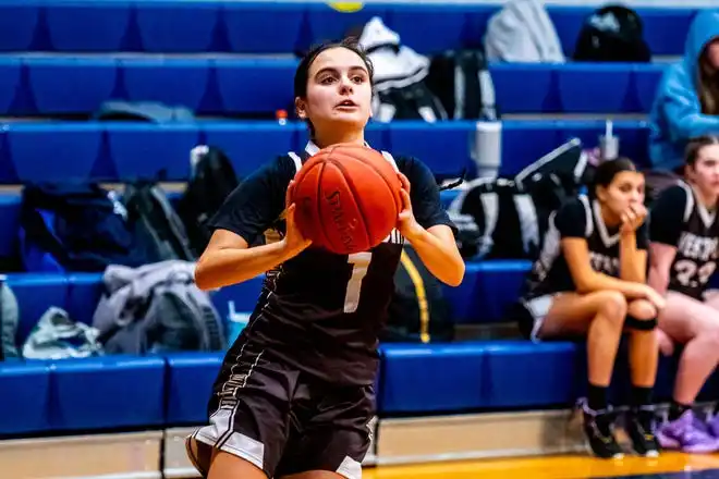 Westport's Julia George gets a good look at the basket.