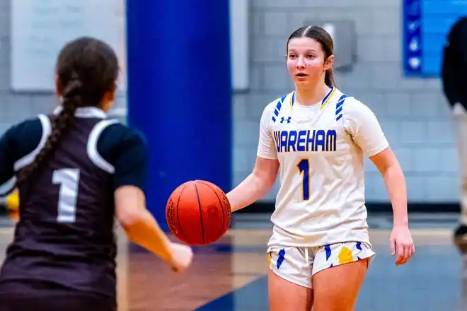 Wareham's Jordyn Elwood runs the offense for the Vikings.