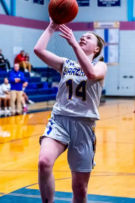 Wareham's Johnny Tompkins drives the lane.