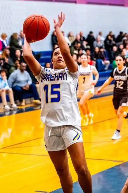 Wareham's Lexi Powell-Gomes has her eyes on the basket.