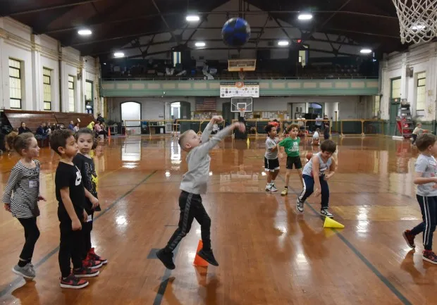 First day of City of Kingston Parks and Rec Youth Basketball Clinic for ages 5-7. Photo taken Jan. 31, 2024(Tania Barricklo/Daily Freeman)