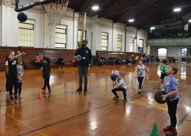 First day of City of Kingston Parks and Rec Youth Basketball Clinic for ages 5-7. Photo taken Jan. 31, 2024(Tania Barricklo/Daily Freeman)