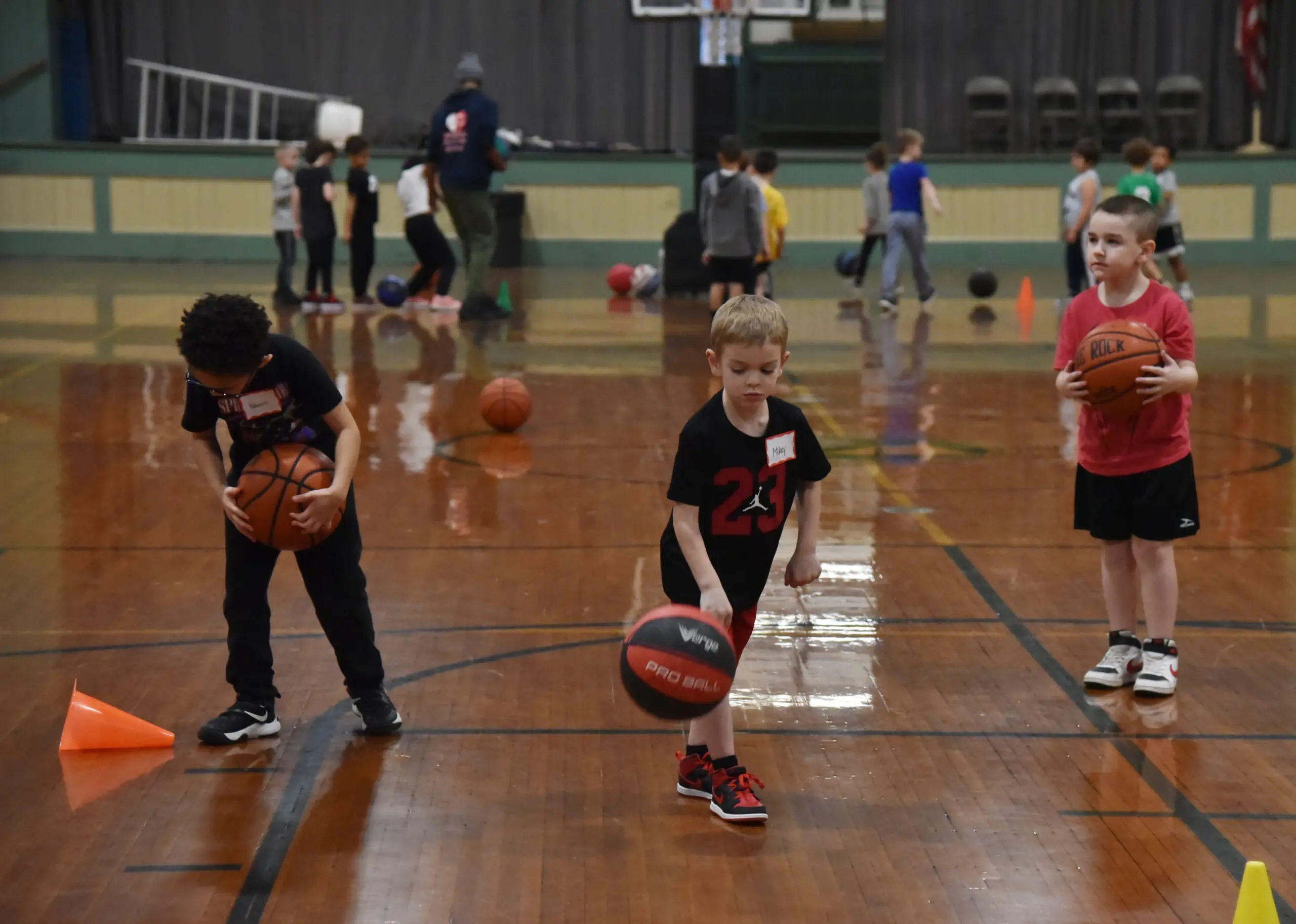 First day of City of Kingston Parks and Rec Youth Basketball Clinic for ages 5-7. Photo taken Jan. 31, 2024(Tania Barricklo/Daily Freeman)