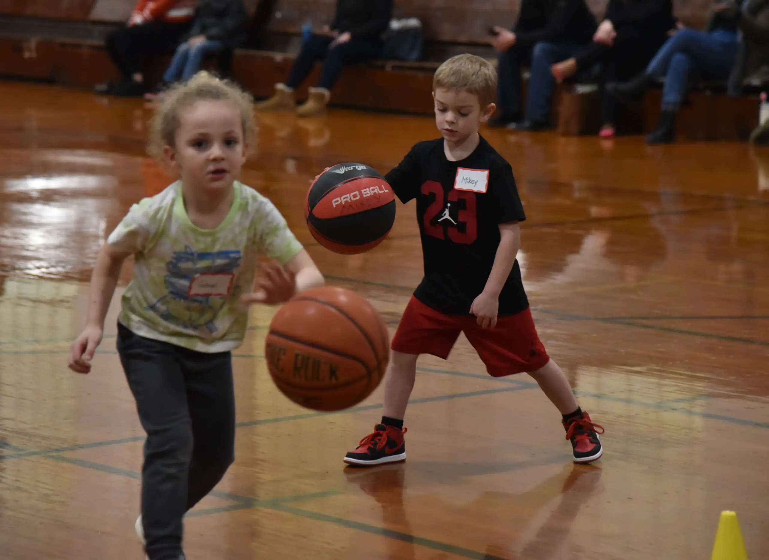 First day of City of Kingston Parks and Rec Youth Basketball Clinic for ages 5-7. Photo taken Jan. 31, 2024(Tania Barricklo/Daily Freeman)