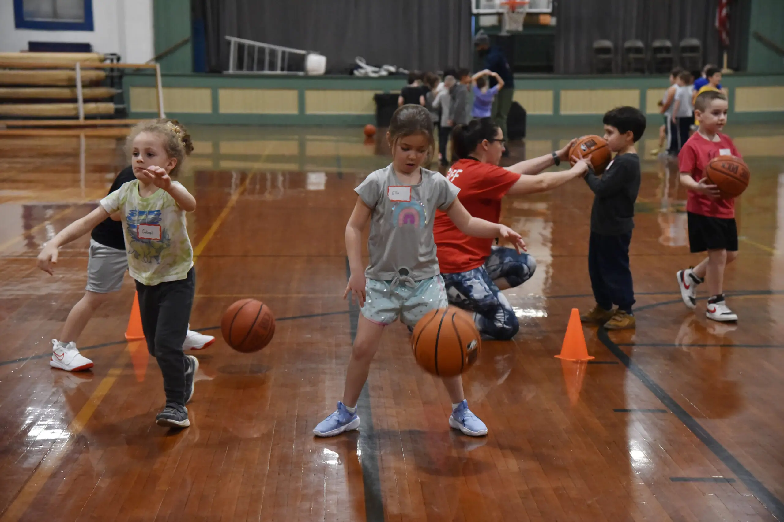 First day of City of Kingston Parks and Rec Youth Basketball Clinic for ages 5-7. Photo taken Jan. 31, 2024(Tania Barricklo/Daily Freeman)