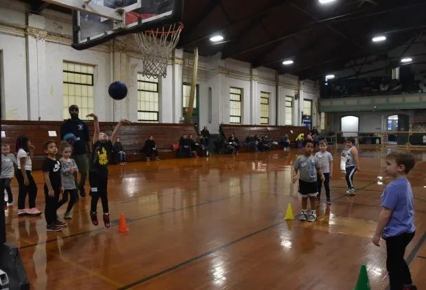 First day of City of Kingston Parks and Rec Youth Basketball Clinic for ages 5-7. Photo taken Jan. 31, 2024(Tania Barricklo/Daily Freeman)