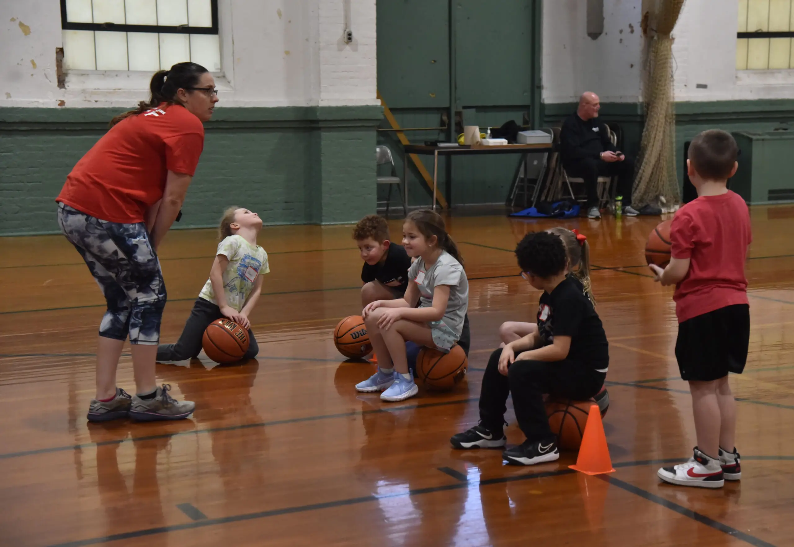 First day of City of Kingston Parks and Rec Youth Basketball Clinic for ages 5-7. Photo taken Jan. 31, 2024(Tania Barricklo/Daily Freeman)