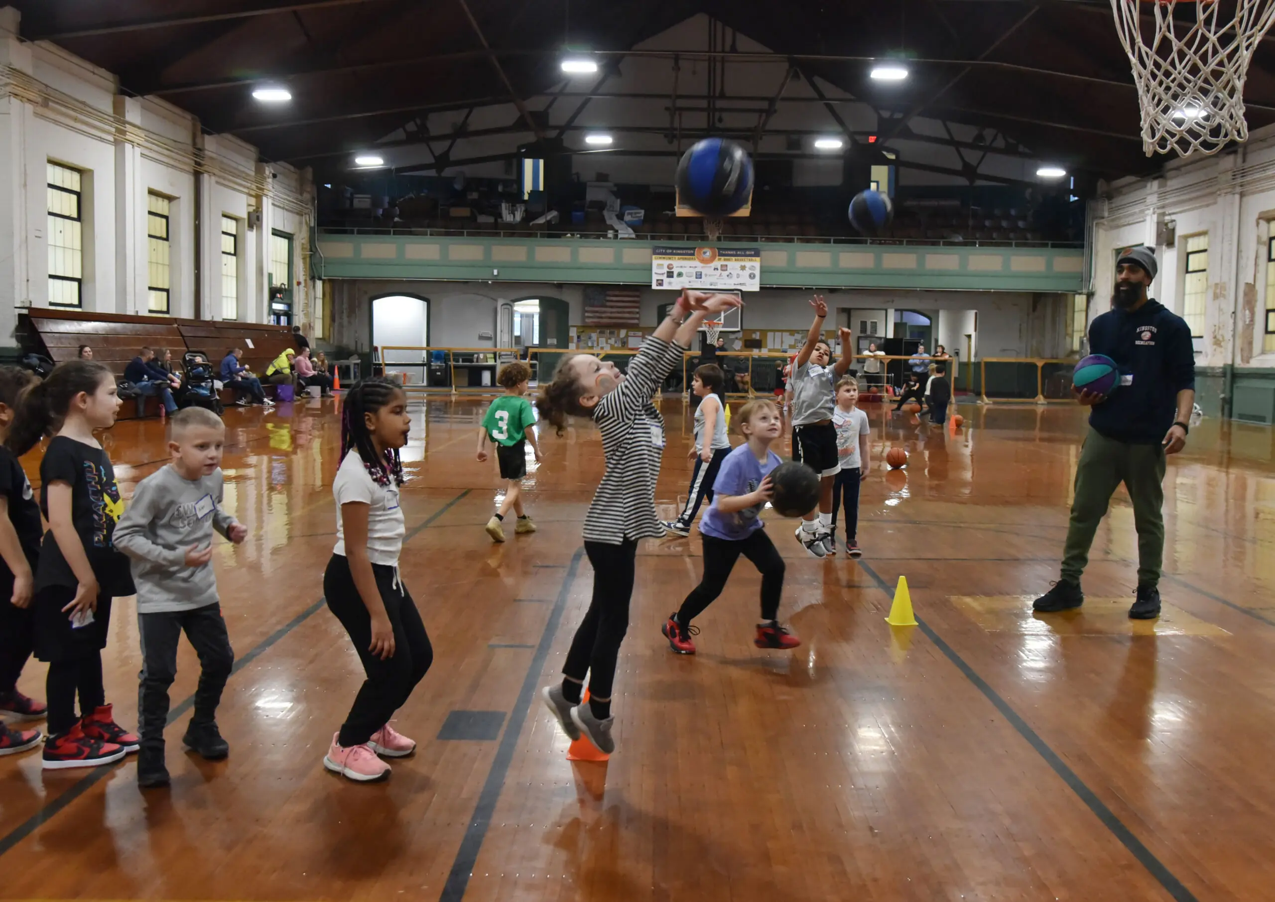 First day of City of Kingston Parks and Rec Youth Basketball Clinic for ages 5-7. Photo taken Jan. 31, 2024(Tania Barricklo/Daily Freeman)