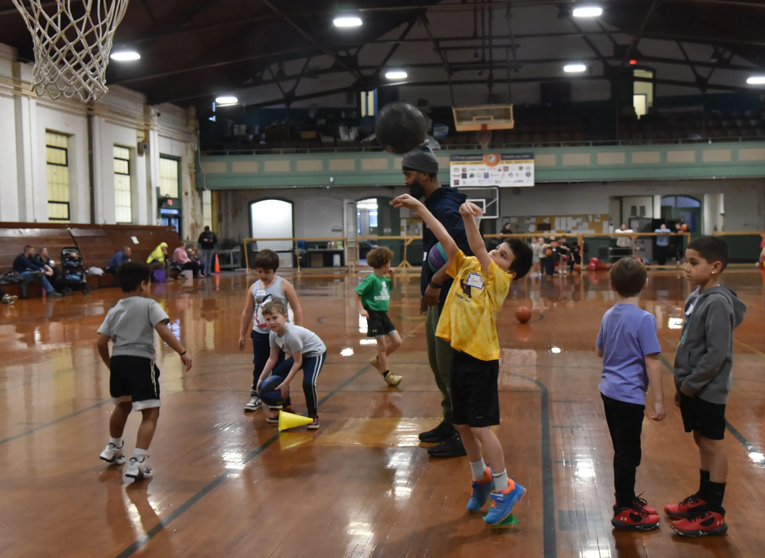 First day of City of Kingston Parks and Rec Youth Basketball Clinic for ages 5-7. Photo taken Jan. 31, 2024(Tania Barricklo/Daily Freeman)