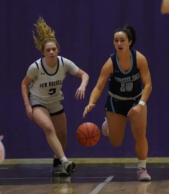 Ursuline defeats New Rochelle 78-23 in girls basketball action at New Rochelle High School on Wednesday, Jan. 31, 2024.