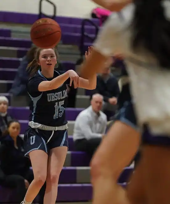 Ursuline defeats New Rochelle 78-23 in girls basketball action at New Rochelle High School on Wednesday, Jan. 31, 2024.