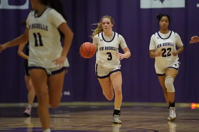 Ursuline defeats New Rochelle 78-23 in girls basketball action at New Rochelle High School on Wednesday, Jan. 31, 2024.