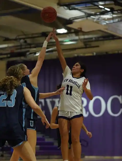 Ursuline defeats New Rochelle 78-23 in girls basketball action at New Rochelle High School on Wednesday, Jan. 31, 2024.