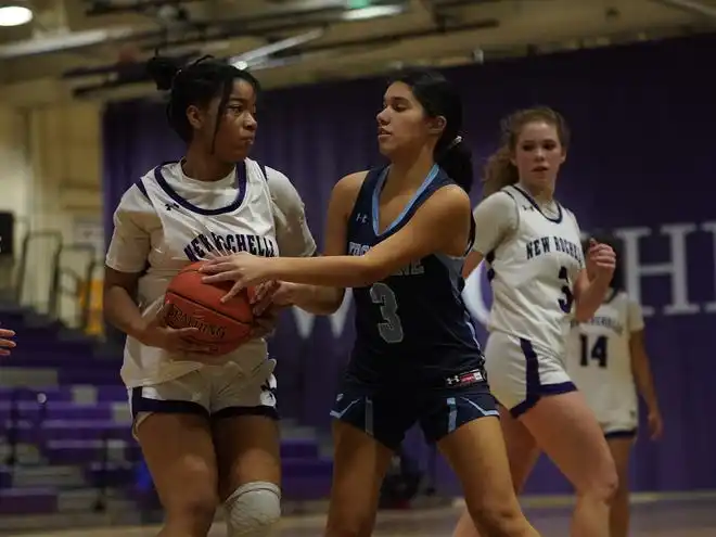 Ursuline defeats New Rochelle 78-23 in girls basketball action at New Rochelle High School on Wednesday, Jan. 31, 2024.