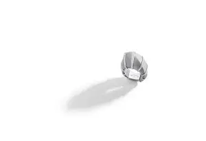 A ring in aluminum, white gold and diamonds from the Ardis collection by Vhernier.