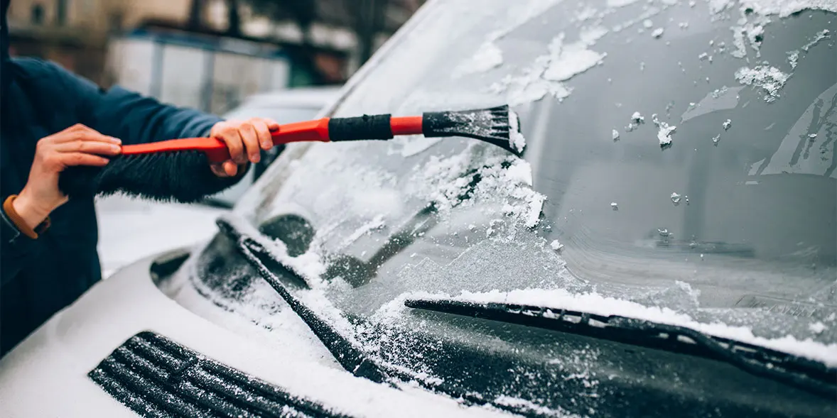 Using an ice scraper