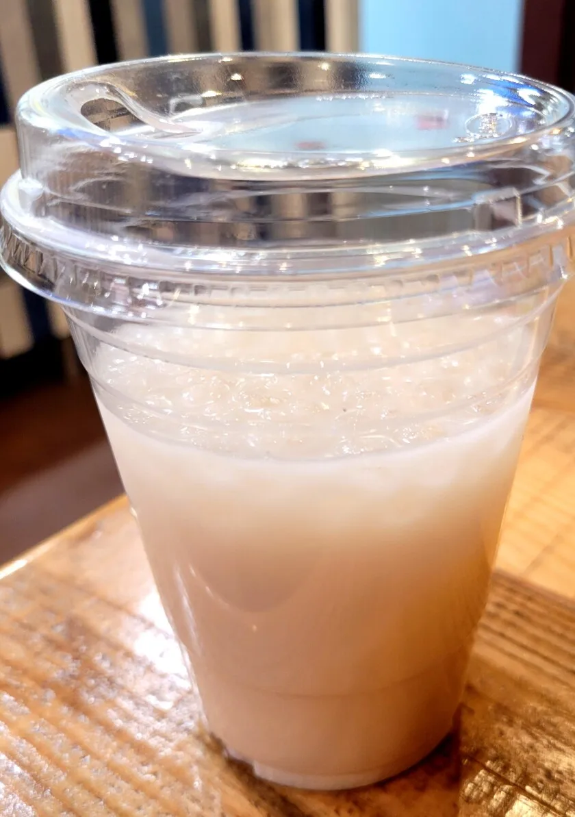 An iced creamy milk drink.