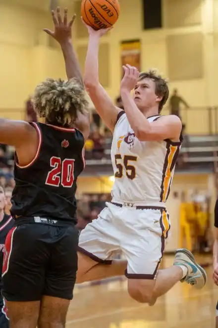 Cherokee’s Luke Smith shoots the ball, January 30, 2024.