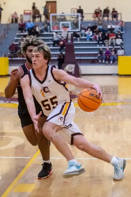 Cherokee’s Luke Smith moves toward the basket, January 30, 2024.