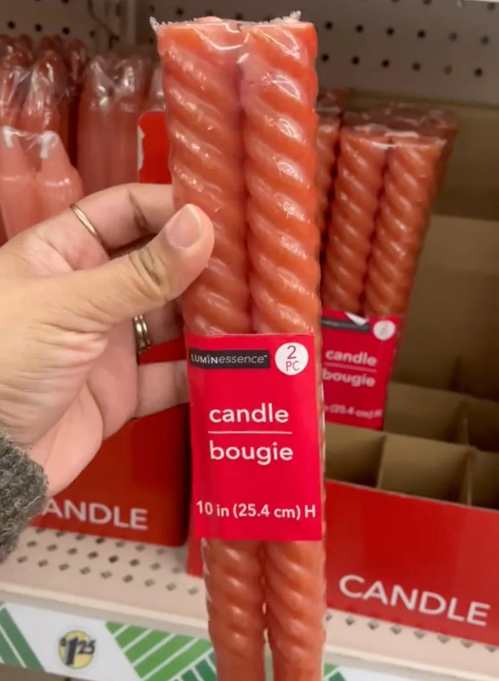 She said the 'twisty' candles were her favorite in the video caption