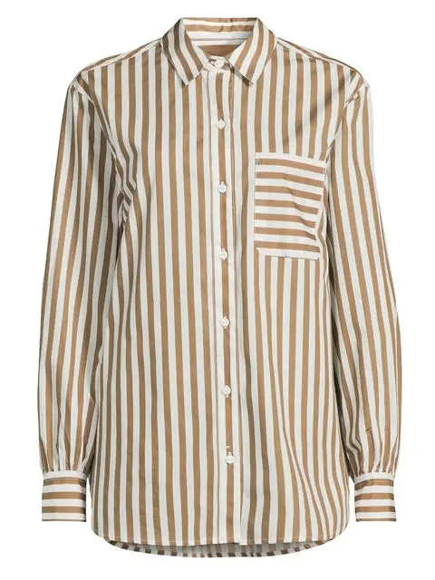 Michelle Keegan camel stripe shirt, £35, Very