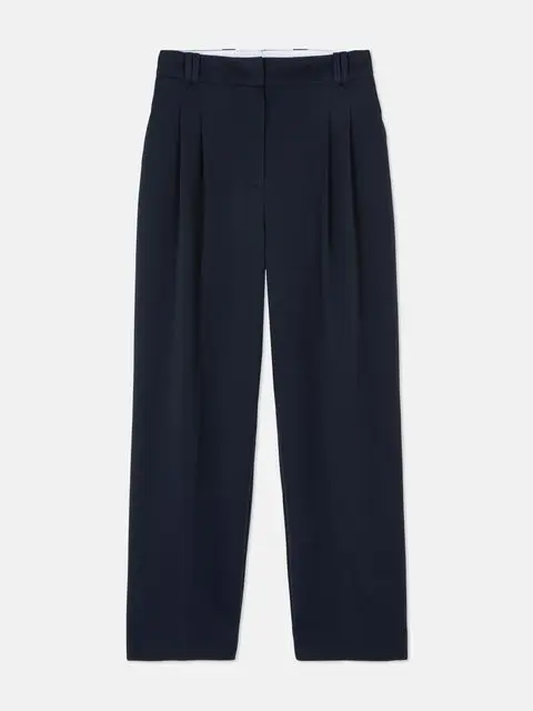 Navy tailored suit trousers, £24, Primark