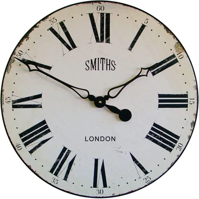 Antique Style Smiths Wall Clock, Lime Lace, £60