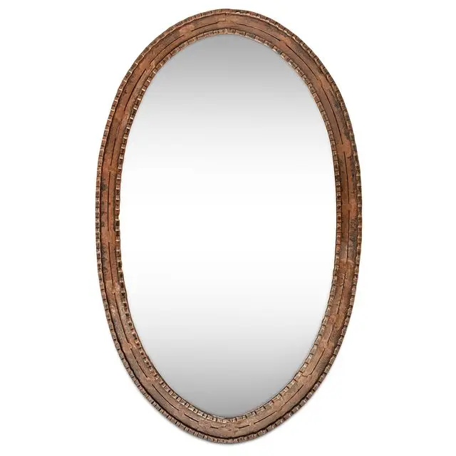 Nkuku Drishti Oval Iron Mirror, £250