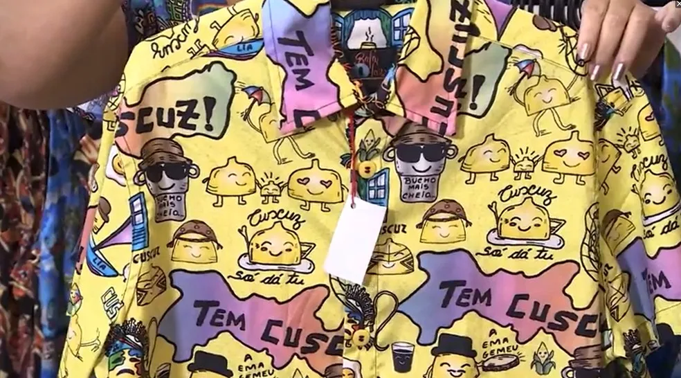 'Camiseta de cuscuz' faz sucesso em Pernambuco — Foto: Reprodução