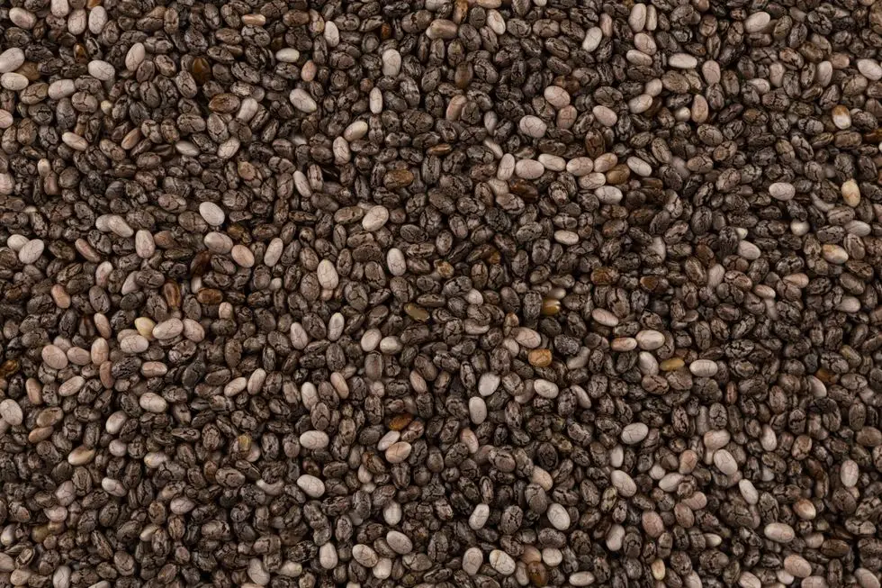 top view on chia seeds can be used for background