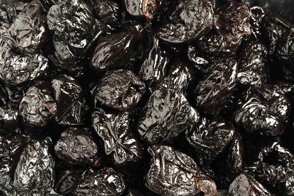 prunes, close up