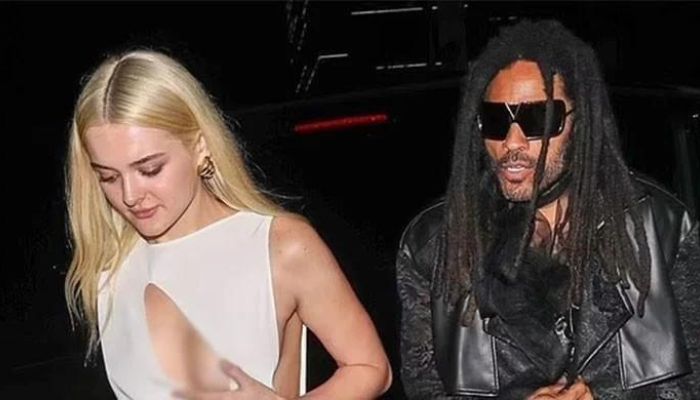 Lenny Kravitz and Charlotte Lawrence Were Seen Leaving the Pre-Grammy Celebration Arm in Arm