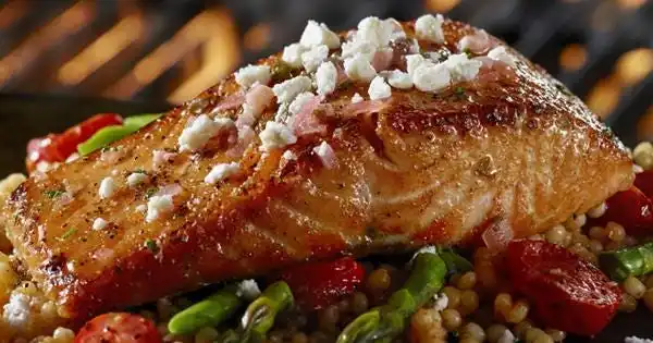 Grilled Citrus Salmon at LongHorn Steakhouse.