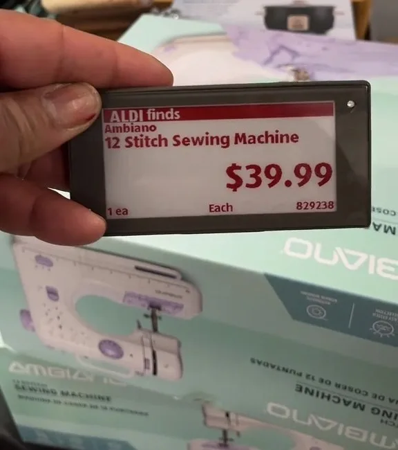 She called the sewing machine a 'hot item' that flew off the shelves last time it was out