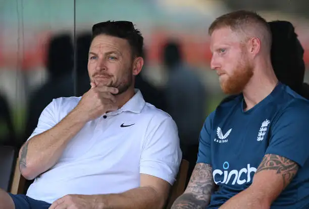 Brendon McCullum and Ben Stokes.