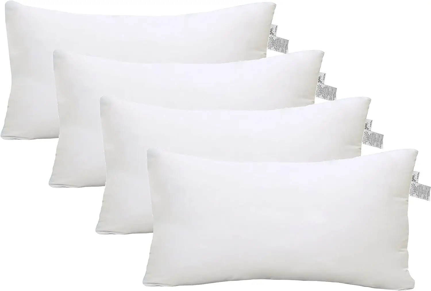 ACCENTHOME Lumbar Pillow Inserts Pack of 4