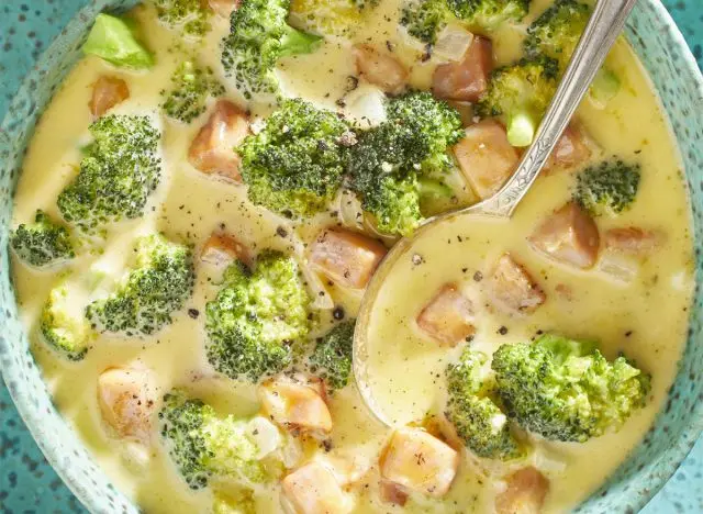 keto ham broccoli soup