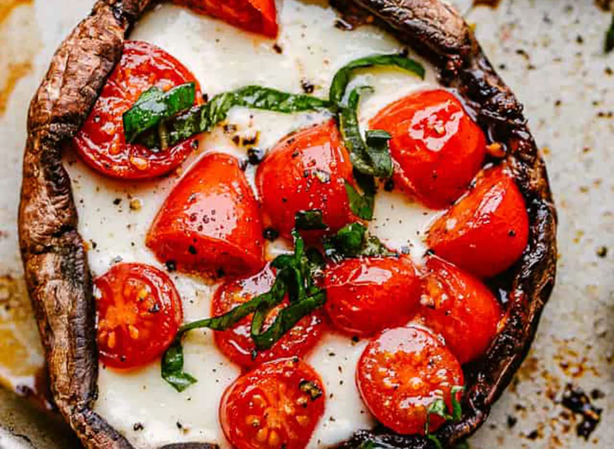 caprese stuffed mushrooms