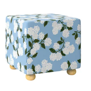 Storage ottoman in blue 