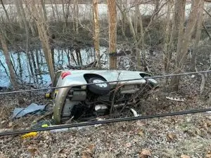 Image of Car in Johnson County Crash 2.8.24