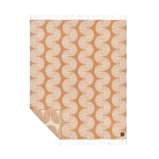 Peach summer-like throw blanket