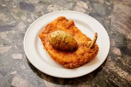 ‘The best thing on the menu’: Sète’s chicken schnitzel with Cafe de Paris butter.